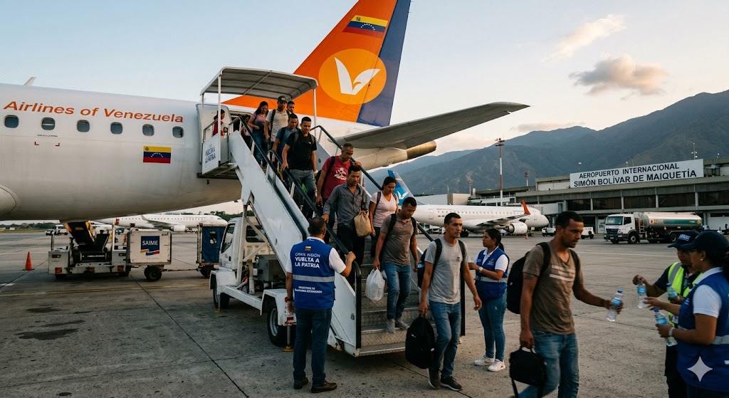 Retorno forzado: 259 venezolanos arriban deportados desde Texas bajo estrictos protocolos