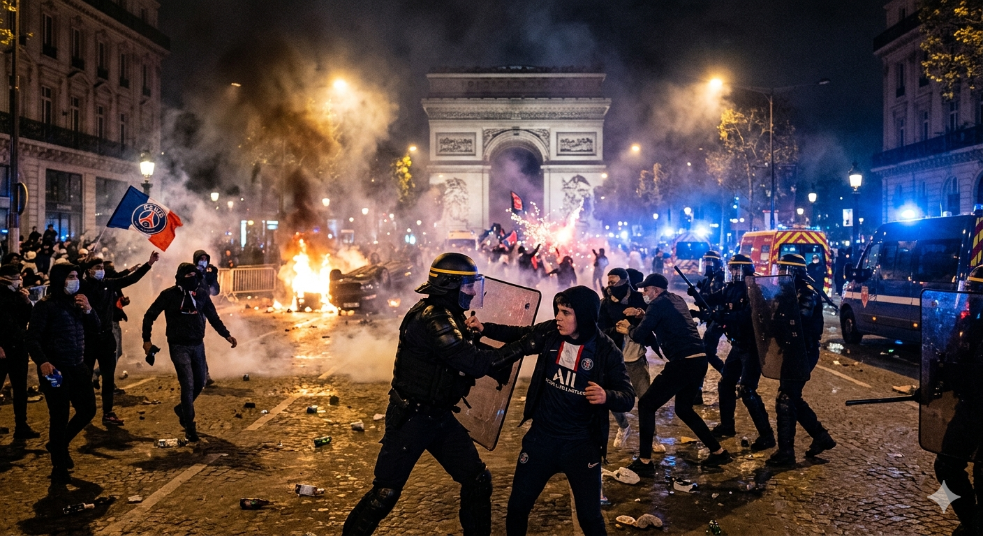 París bajo fuego: Más de 200 heridos y cientos de detenidos tras la histórica victoria del PSG