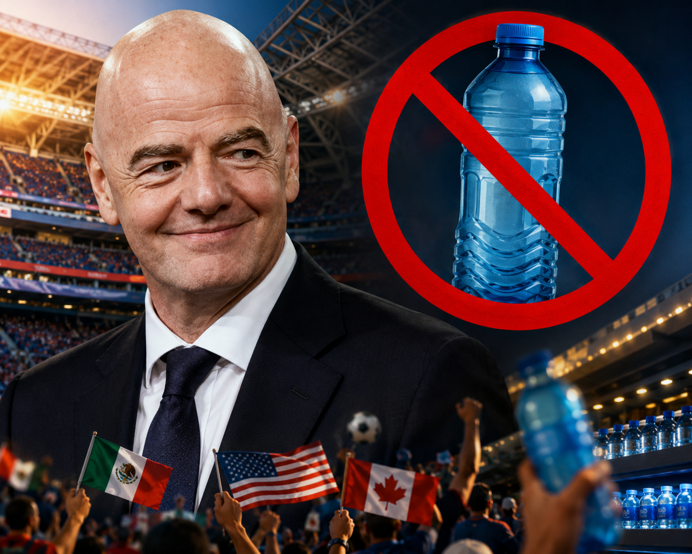 FIFA desata polémica al prohibir las botellas reutilizables en el Mundial 2026
