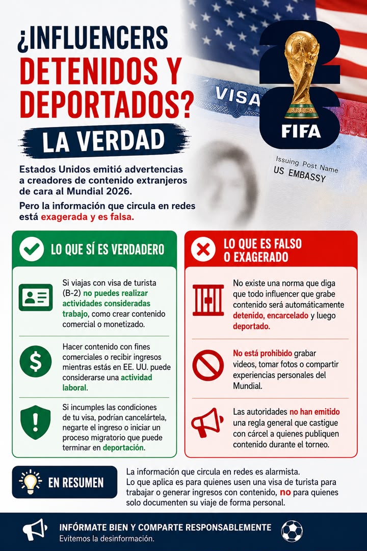 Grabar el Mundial con visa de turista: ¿Cárcel y deportación para los influencers?